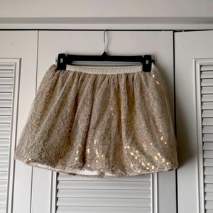Cat & Jack lined gold glitter skirt size 7/8